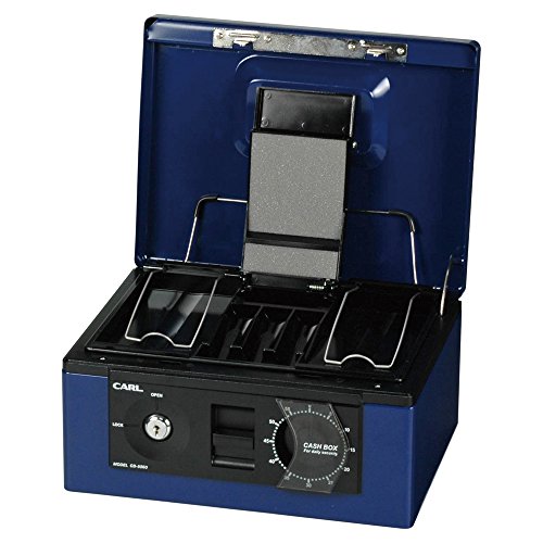 CARL カール 金庫 CB-8760 手提げ金庫 Amazon | カール事務器 手提げ金庫 キャッシュボックス A5 ブルー CB